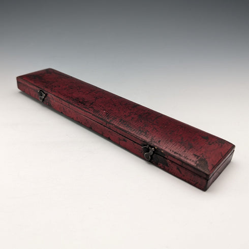 19 世紀早期英國古董白色珍珠手柄旅行餐具一對(帶盒)